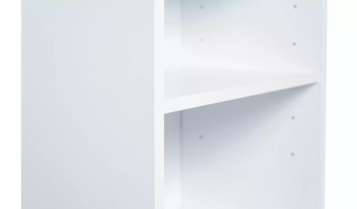 Assembled Maine Narrow Bookcase - White